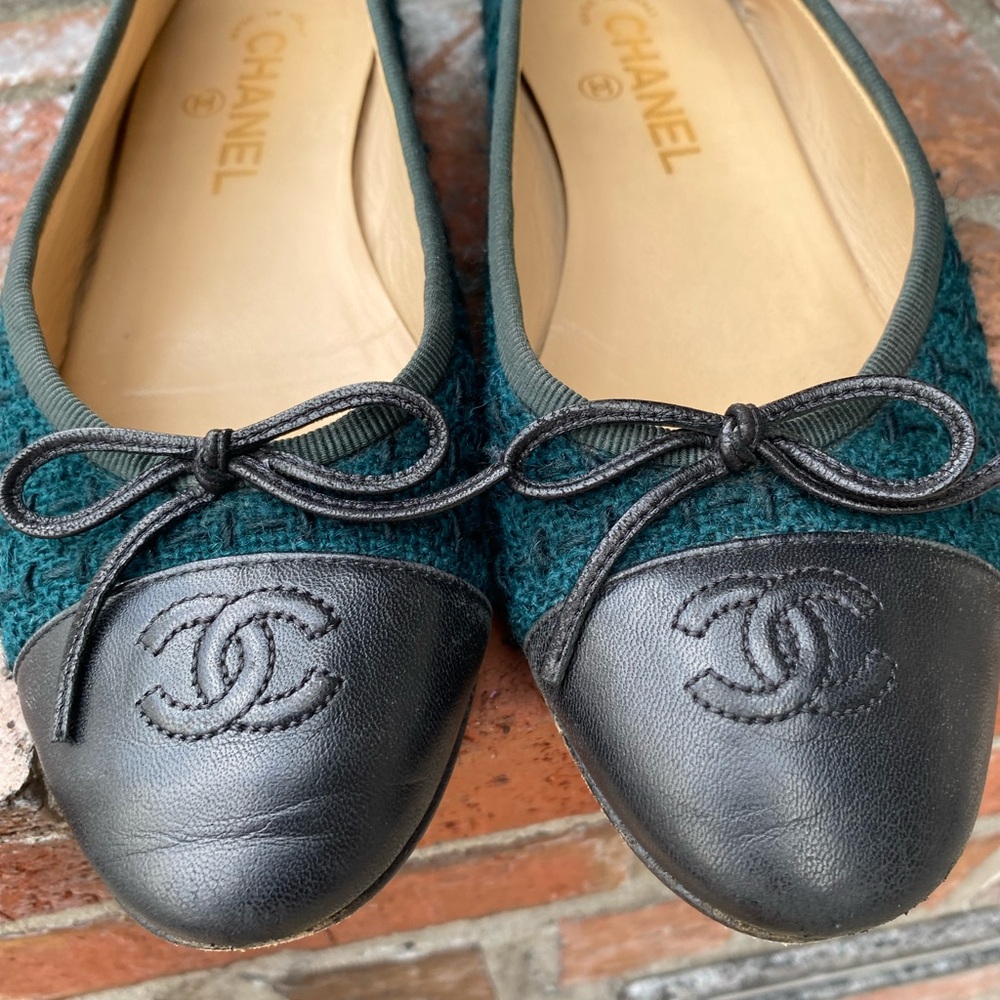 Chanel Tweed Ballet Flats size 38 - Picture 8 of 11
